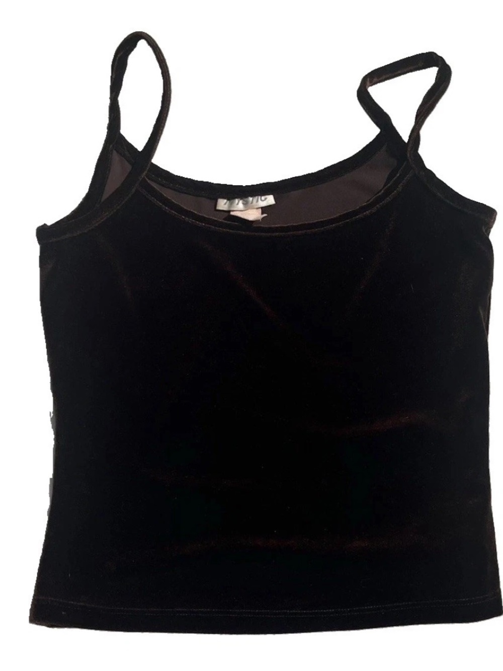 VTG 90’s Y2K Whimsigoth Grunge Mystic Clothing Velvet Brown Tank Sz S